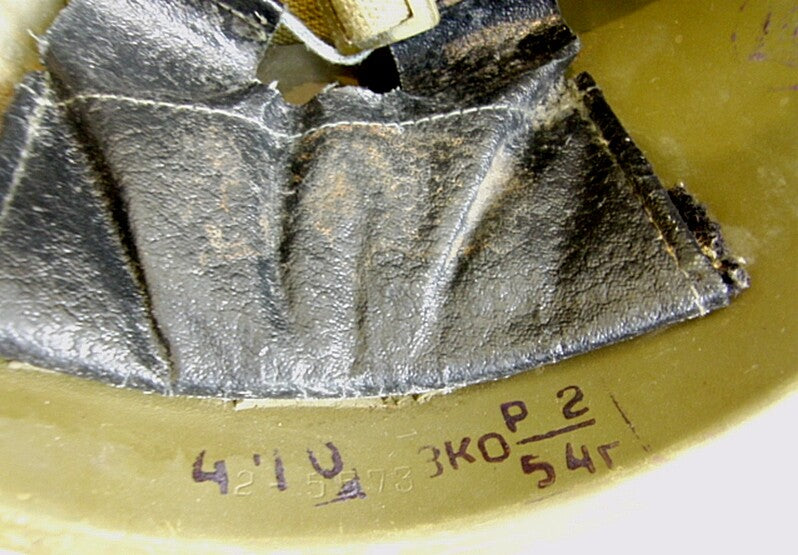 Soviet Russian Army Steel Helmet WW2 Model SSH-40 Size 2 Red October 1957