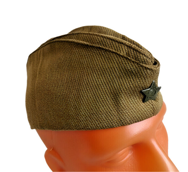 Soviet Russian Army WW2 Great Patriotic War VOV Pilotka Cap Red Green Star Badge