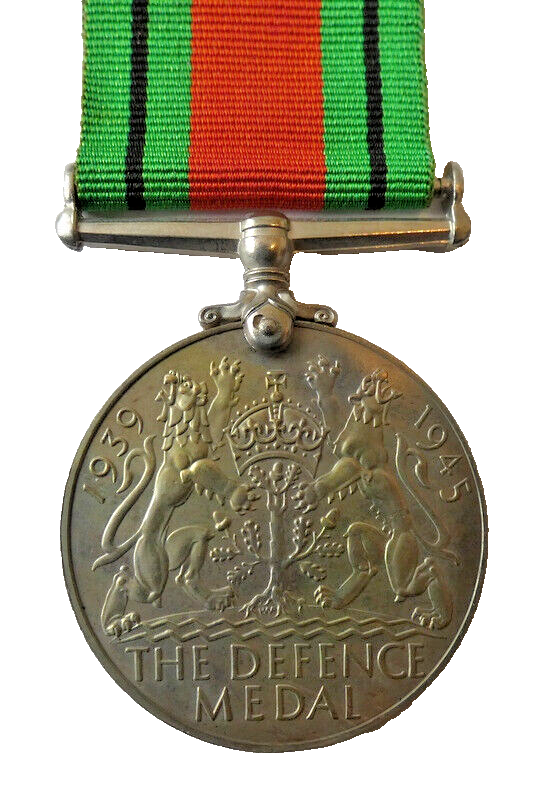THE DEFENCE WW2 British Medal Genuine With Ribbon Full Size #2