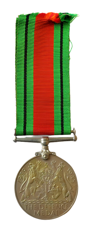 THE DEFENCE WW2 British Medal Genuine With Ribbon Full Size #2