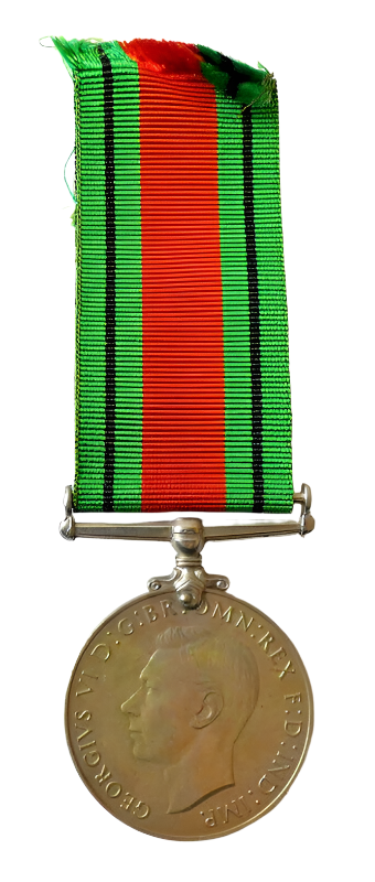THE DEFENCE WW2 British Medal Genuine With Ribbon Full Size #2