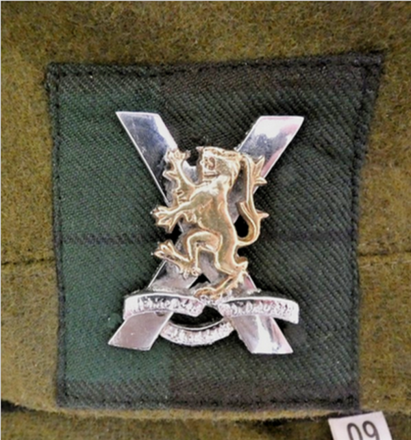 Scottish Tam O Shanter Tailored Hat Cap Bonnet Metal Badge RRS British Army 60 L-XL