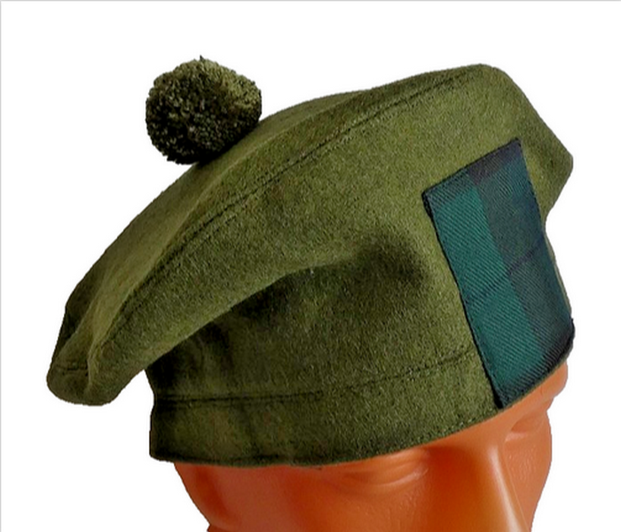 Scottish Tam O Shanter Hat Bonnet Woolen Cap RRS British Army 60 L-XL Tailored