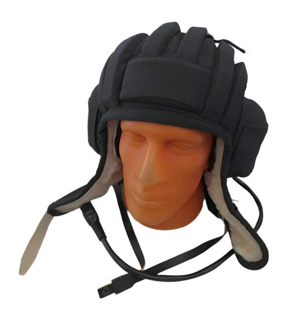 Original USSR Russian Tanker Winter Helmet Sheep Fur Lined 1990 Size 1