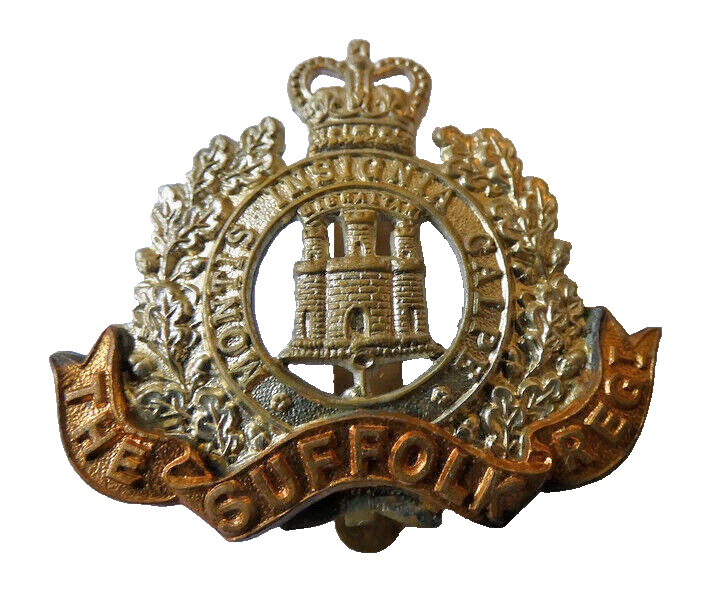 The Suffolk Regiment British Army Cap Badge QC 40 x 45 mm