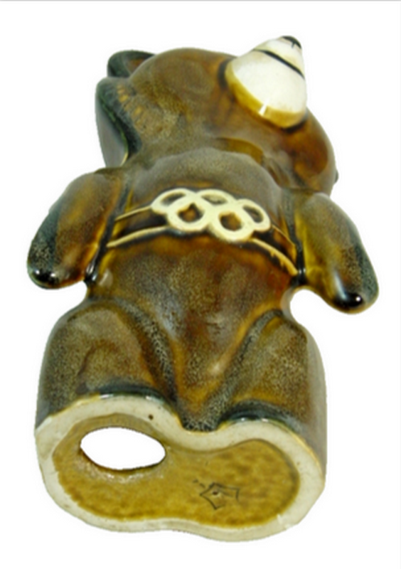 USSR 1980 Moscow Olympic Games Porcelain Mishka Bear Izolyator Plant Very Rare