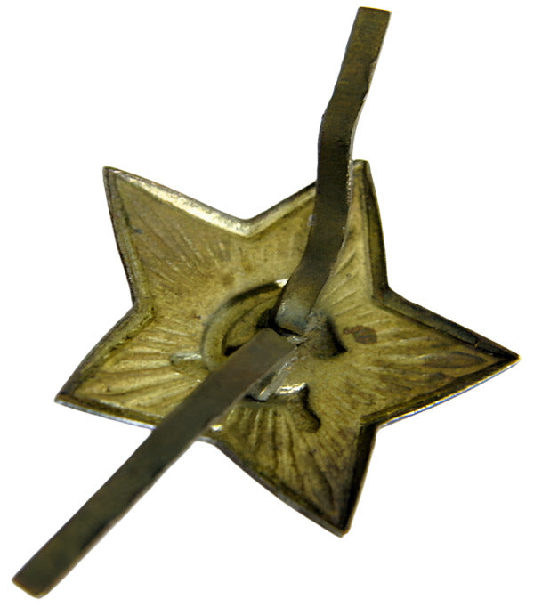WW2 Soviet Russian Army Officer Red Star Pilotka Cap Badge 1940s Original Scarce