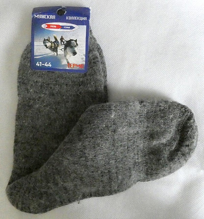 100% Dog Camel Sheep Wool Mix Thermal Coarse Knitted Socks Size EU 41-44 UK 8-10