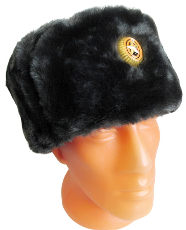 Russian Army Hat Ushanka Wool Felt Faux Fur Headwear New Original
