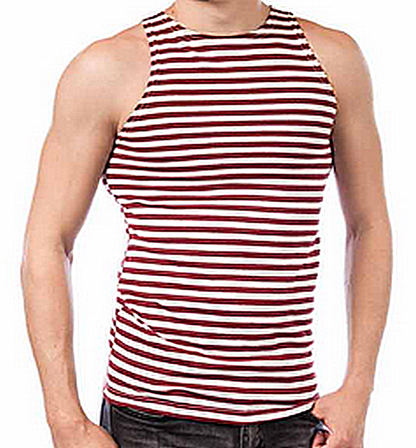Russian Telnyashka Military Vest Sleeveless T-Shirt Woven 100% Cotton Original