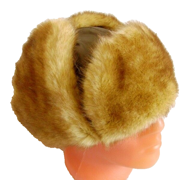 Genuine Russian Faux Marten Fur Winter Ushanka Hat