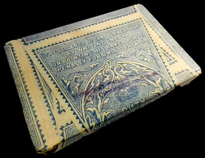 Antique British DELUXE Quality Playing Cards Gold Edger Fabric Finish Sealed