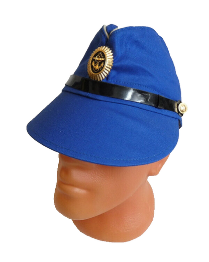 Original Soviet Russian Navy Officer Tropical Pilotka Cap with Removable Visor