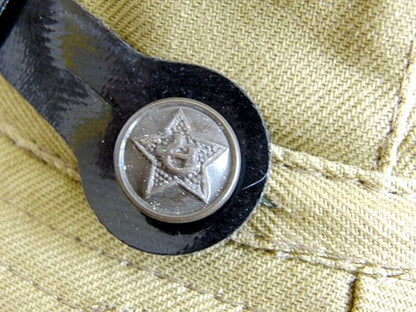 Soviet Army Afghanistan War Uniform Style Panama Hat with Metal Red Star Badge