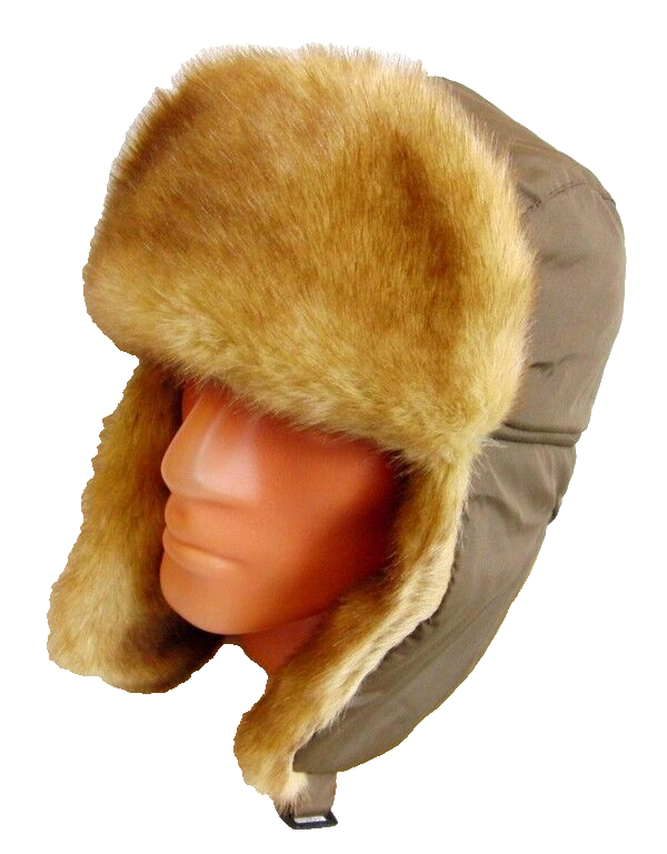 Genuine Russian Faux Marten Fur Winter Ushanka Hat