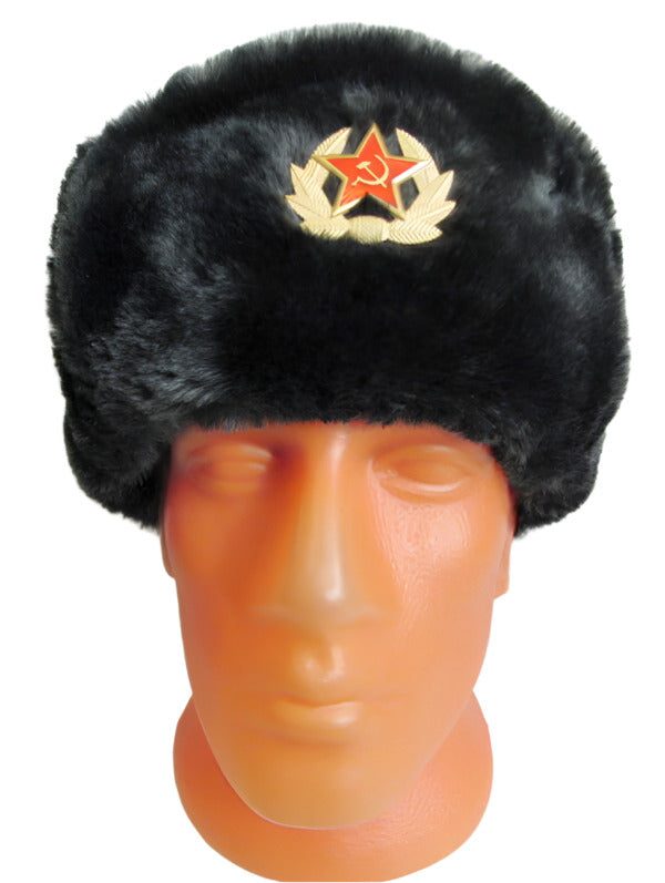 Russian Army Hat Ushanka Wool Felt Faux Fur Headwear New Original