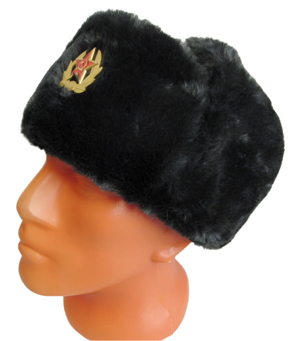 Russian Army Hat Ushanka Wool Felt Faux Fur Headwear New Original