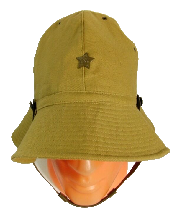 Soviet Army Afghanistan War Uniform Panama Hat with original Green Star steel badge