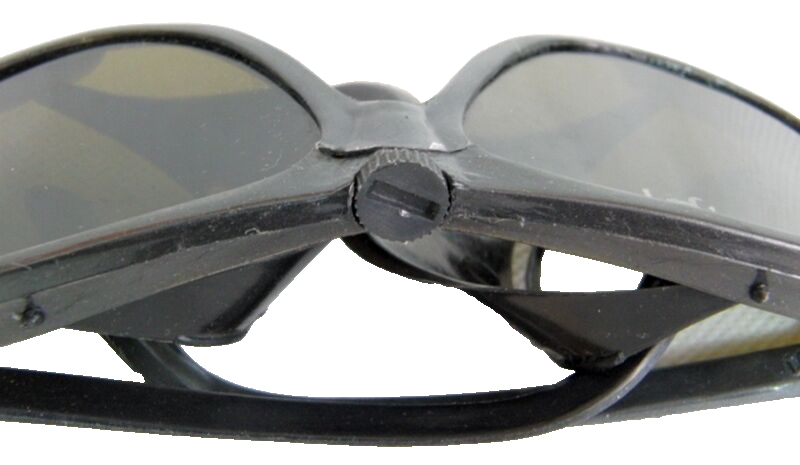 Vintage Sunglasses USSR Made Dark Violet Glass Lenses Folding Side Protectors