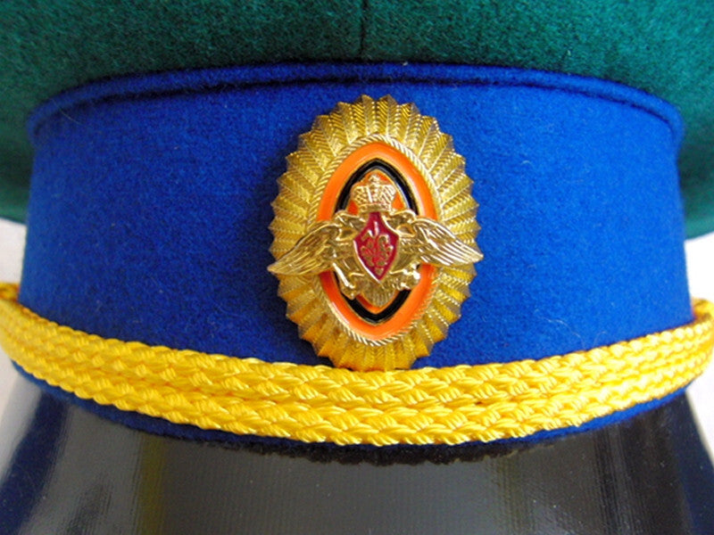 Original Russian FSB Border Guard Officer Visor Hat Peaked Cap Badge 59cm L New