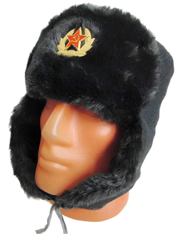Russian Army Hat Ushanka Wool Felt Faux Fur Headwear New Original