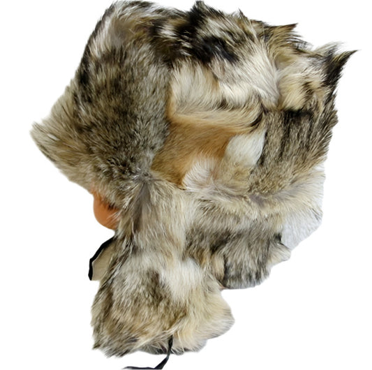Genuine Russian Wolf Real Fur Ushanka Hat