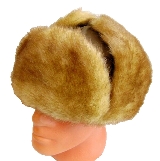 Genuine Russian Faux Marten Fur Winter Ushanka Hat