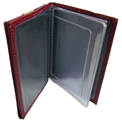 Russian FSB KGB Real Leather ID and Documents Holder, Original with Metal Badge