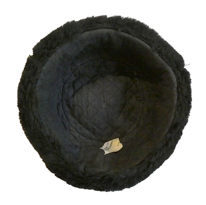 Original Ukrainian Army Navy Fur Ushanka Hat Metal Badge 56cm Small 2010 Issue