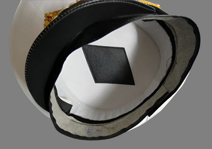 Original Russian Navy High Rank Officer Parade Visor Cap Hat Metal Badge 61cm L