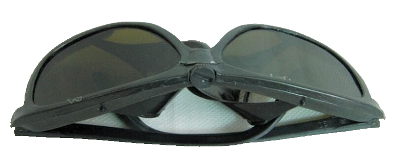 Vintage Sunglasses USSR Made Dark Violet Glass Lenses Folding Side Protectors