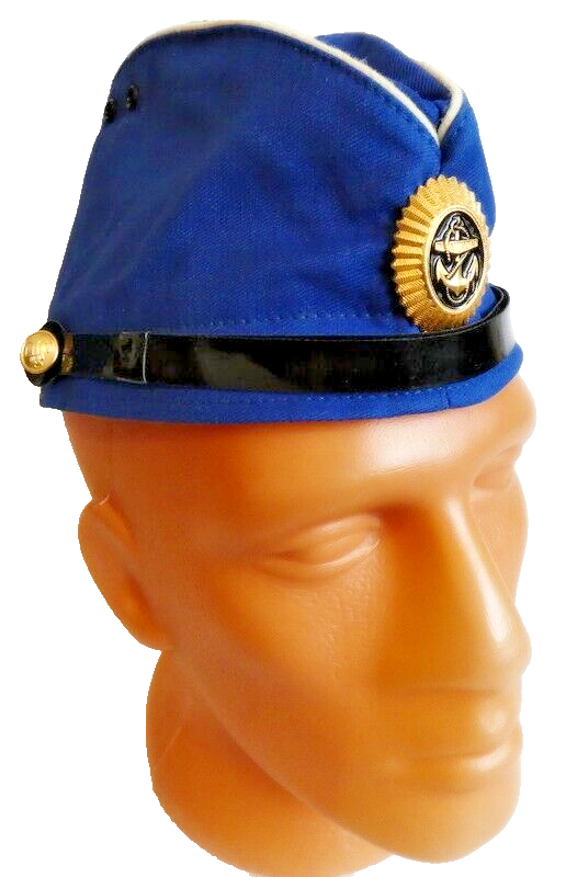 Original Soviet Russian Navy Officer Tropical Pilotka Cap with Removable Visor