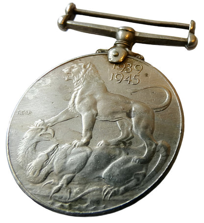 Real British WW2 1939-45 WAR Medal Privately Named Names with new ribbon