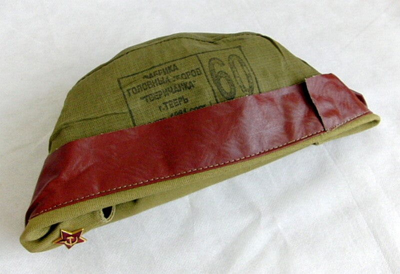 Soviet Russian Army Pilotka Cap Garrison Hat Red Star Badge Size 58 M Khaki New