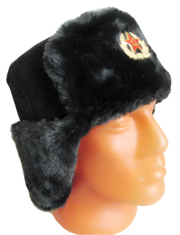 Russian Army Hat Ushanka Wool Felt Faux Fur Headwear New Original