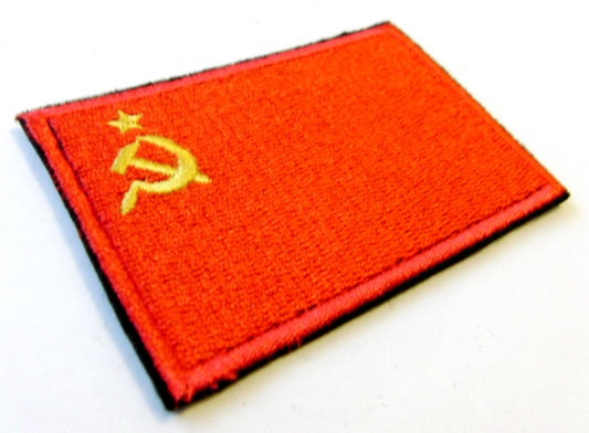 USSR Flag Soviet Union CCCP Embroidered Patch High Quality 7.5 x 5 cm (3 x 2 in)