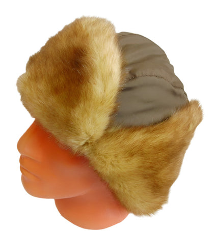 Genuine Russian Faux Marten Fur Winter Ushanka Hat
