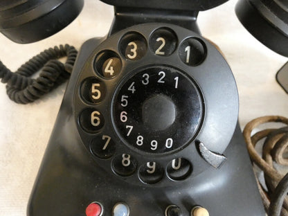 DeTeWe Deutsche Telephonwerk Rotary Dial Bakelite Telephone Vintage Original