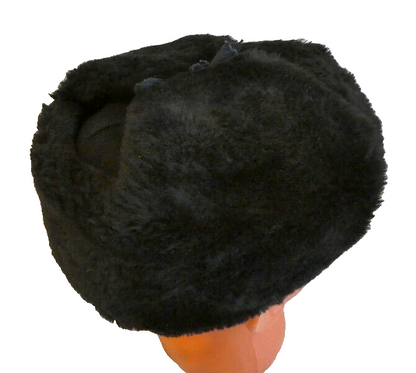 Original Ukrainian Army Navy Fur Ushanka Hat Metal Badge 56cm Small 2010 Issue