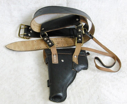 Original Soviet Russian Navy Officer Leather Belt & Holster Makarov PM 1991