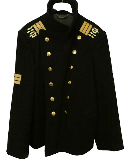 Russian Navy Pea Jacket, Top, Trousers, Telnyashka (sleeveless) Set 