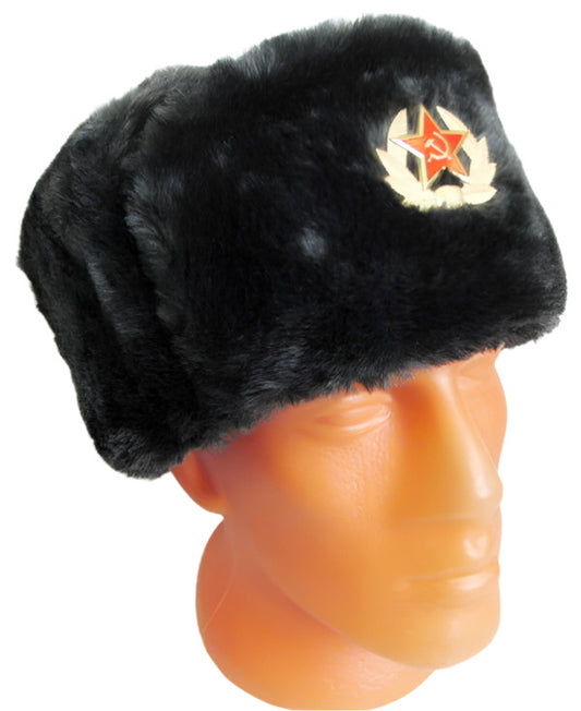 Russian Army Hat Ushanka Wool Felt Faux Fur Headwear New Original