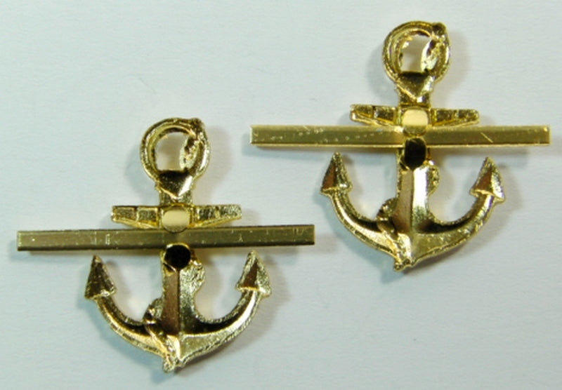 Russian Navy Uniform Badge - Naval Anchor 23mm - Gold Colour Metal - New
