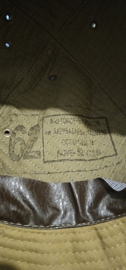 Soviet Army Afghanistan War Uniform Panama Hat with original Green Star steel badge