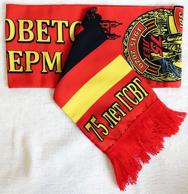 75 Years of Group of Soviet Troops in Germany Silky Double Sided Scarf 155cm New