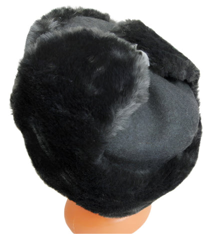 Russian Army Hat Ushanka Wool Felt Faux Fur Headwear New Original