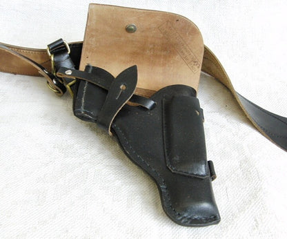 Original Soviet Russian Navy Officer Leather Belt & Holster Makarov PM 1991