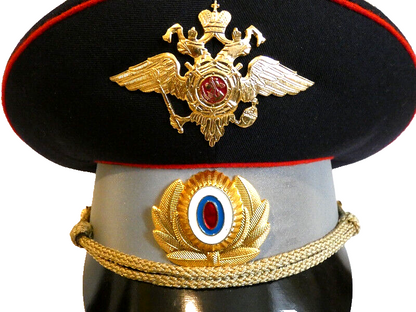 Original Russian DPS Traffic Police Officer Visor Hat Cap Badges 60cm L New
