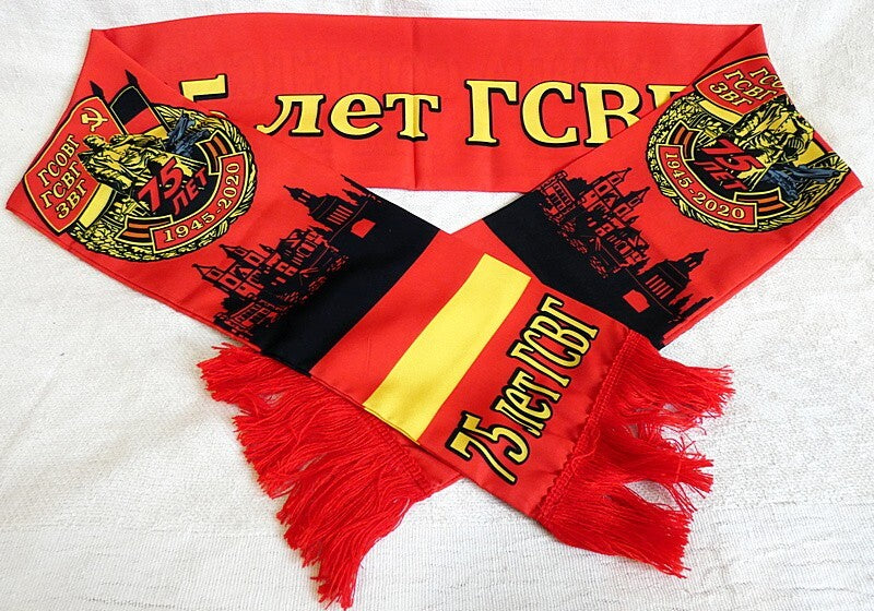 75 Years of Group of Soviet Troops in Germany Silky Double Sided Scarf 155cm New