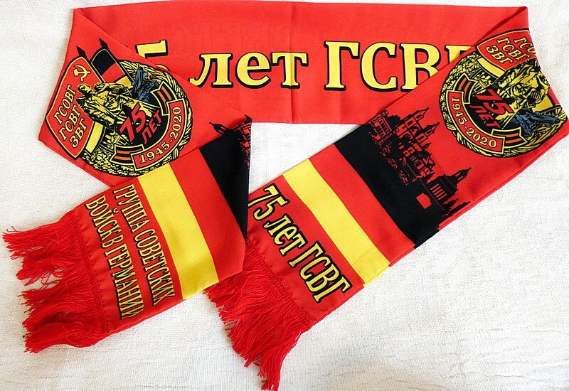 75 Years of Group of Soviet Troops in Germany Silky Double Sided Scarf 155cm New